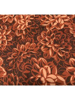 Floral Cotton Fabric 1/2 yard Burgundy Sewing Crafting Quilting Unique Retro Pat